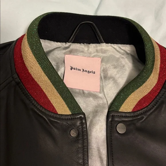 Palm Angels Italy Leather Bomber - Picture 3 of 13